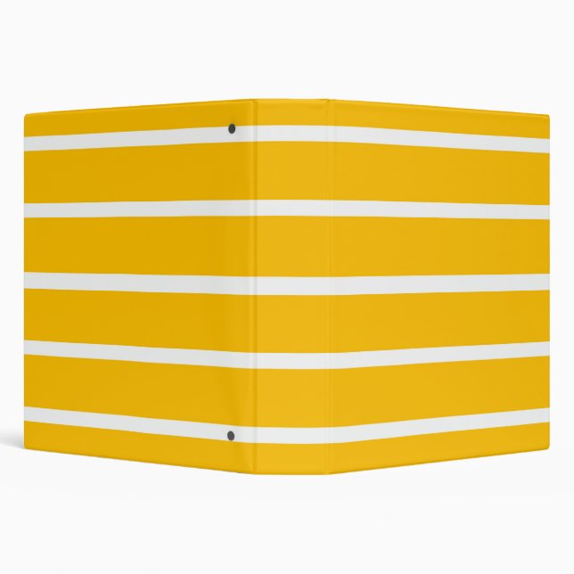 Yellow and White Stripes Design 3 Ring Binder (Background)