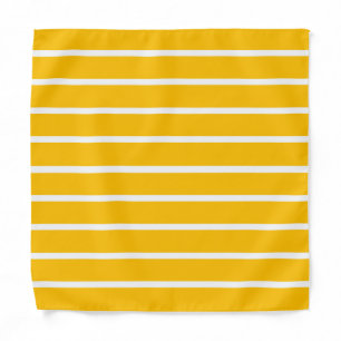 Yellow and White Stripes Design Bandana