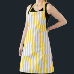 Yellow and White Stripes Pattern Apron<br><div class="desc">Yellow and white striped pattern apron. Yellow and white stripes.</div>