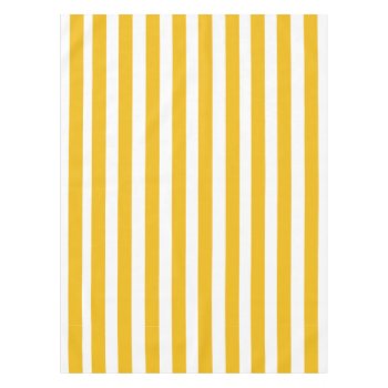 Yellow And White Stripes Pattern Tablecloth by sagart1952 at Zazzle
