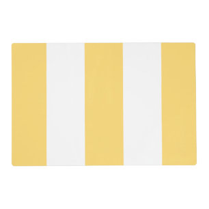 Yellow And White Stripes Placemat