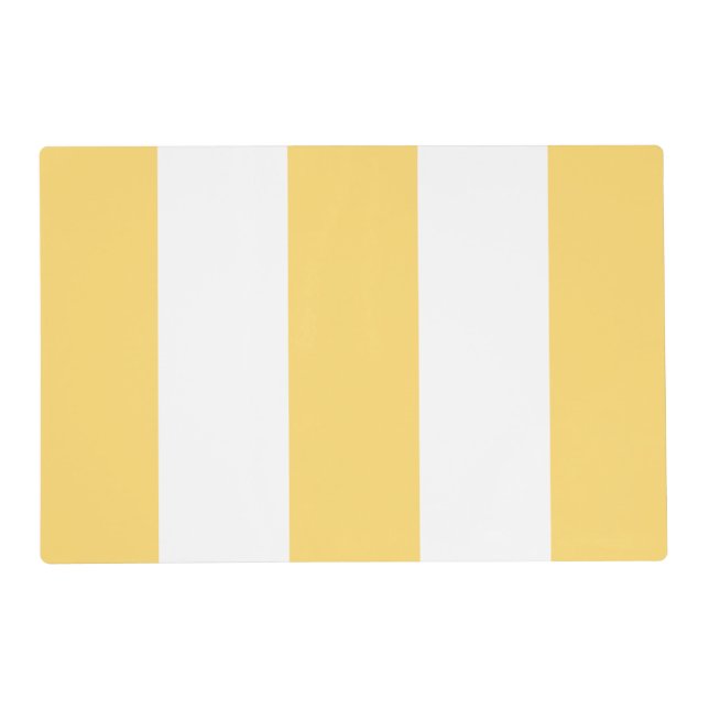 Yellow And White Stripes Placemat (Front)