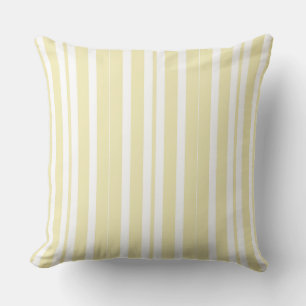 yellow and white stripes throw pillow