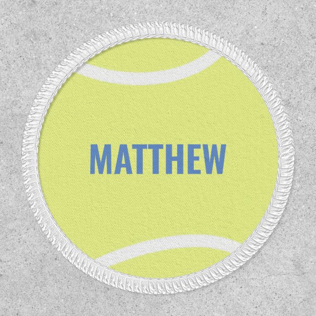 Yellow and White Tennis Ball Personalized Patch (Front)