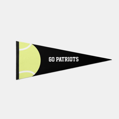 Yellow and White Tennis Ball Personalized Pennant Flag