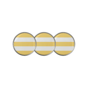 Yellow And White Vertikal Stripes Golf Ball Marker