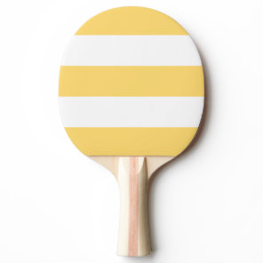 Yellow And White Vertikal Stripes  Ping Pong Paddle
