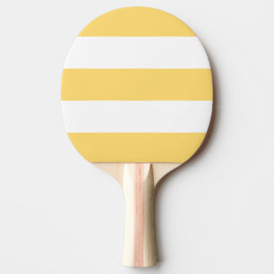 Yellow And White Vertikal Stripes  Ping Pong Paddle