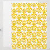 Yellow and White Vintage Damask Pattern 2 (Front/Back)