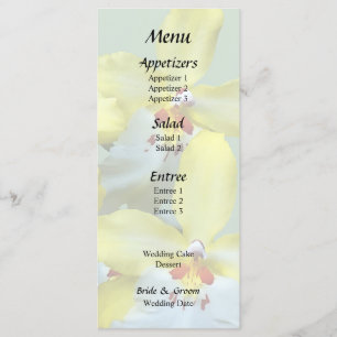 Yellow and White Vuylstekeara Orchids Heart Menu