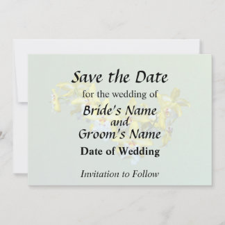 Yellow and White Vuylstekeara Orchids Heart Save The Date