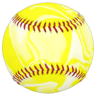 Yellow and White Waves Softball