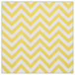 Yellow and White Zigzag Stripes Chevron Pattern Fabric