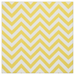 Yellow and White Zigzag Stripes Chevron Pattern Fabric