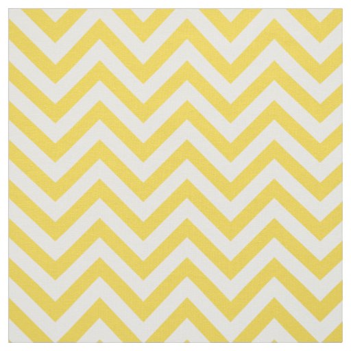 Yellow and White Zigzag Stripes Chevron Pattern Fabric
