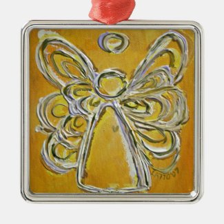 Yellow Angel Art Painting Ornament
