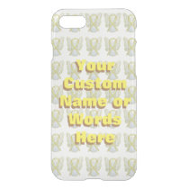 Yellow Angel Awareness Ribbon Custom iPhone Cases