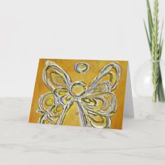 Yellow Angel Greeting Card or Note Cards