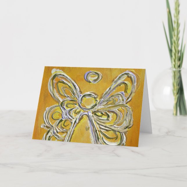 Yellow Angel Greeting Card or Note Cards (Front)