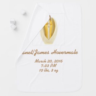 Yellow Angel Personalized Baby Blanket