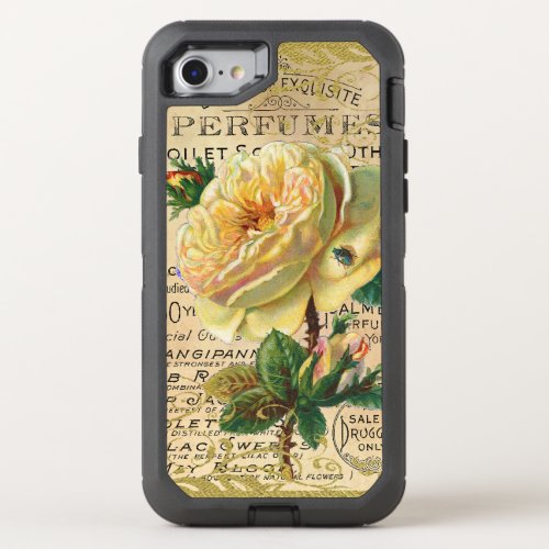 Yellow Antique French Roses OtterBox Defender iPhone SE87 Case