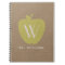 Yellow Apple Burlap Inspired Teacher Notebook