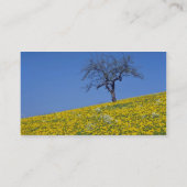 yellow Apple tree and dandelion meadow flowers Business Card (Back)