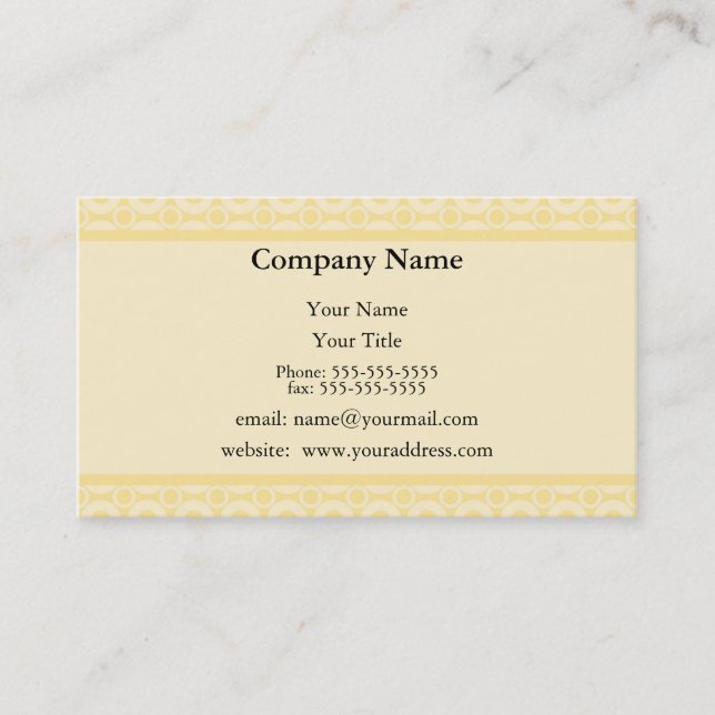 Yellow Appointment Reminder Card (Front)