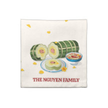 Yellow Apricot Blossom & Banh Tet Artwork Family