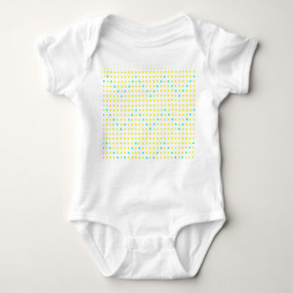 Yellow Aqua Chevron Dots ZigZag Baby Bodysuits