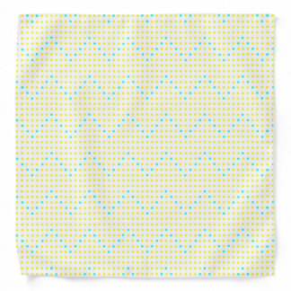 Yellow Aqua Chevron Dots ZigZag Bandanas