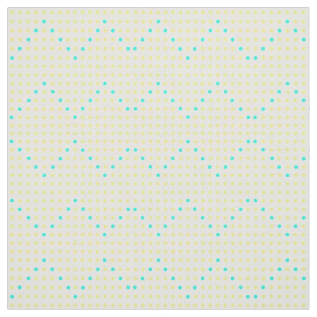 Yellow Aqua Chevron Zigzag Diamond Pattern Fabric (Swatch)