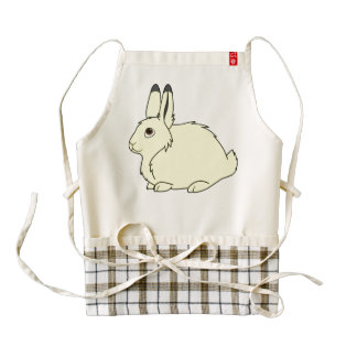 Yellow Arctic Hare Zazzle HEART Apron