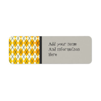 Yellow Argyle Label