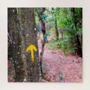 Yellow arrow jigsaw puzzle