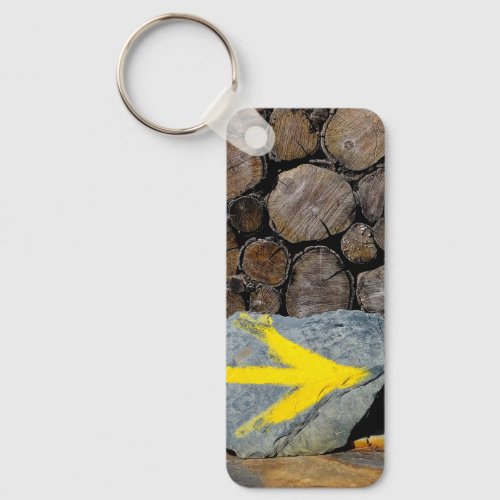 Yellow arrow keychain