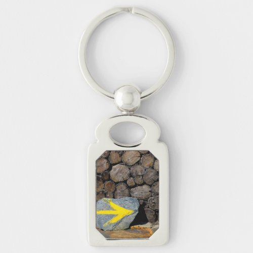 Yellow arrow keychain