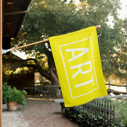 YELLOW ART GALLERY SIGN FLAG