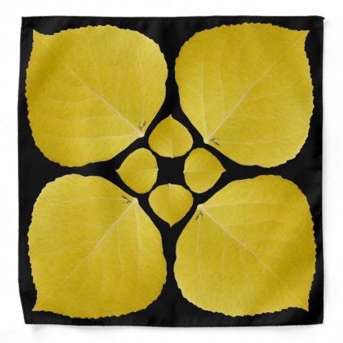 Yellow Aspen Leaf 5 Bandana