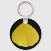 Real Leaf Key Chain  Aspen Leaf Keychain
