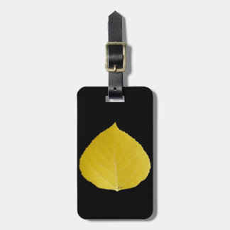 Yellow Aspen Leaf #5 Luggage Tag