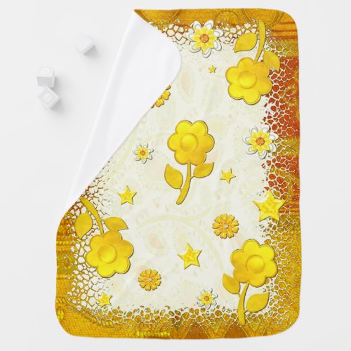 Yellow at Play Jeweled Receiving Blanket