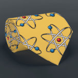 Yellow Atom Molecule Pattern Teacher Science Neck Tie<br><div class="desc">This cute atom molecule pattern is great for the scientist,  teacher,  or science lover in your life.</div>