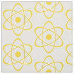Yellow Atom Symbol Fabric