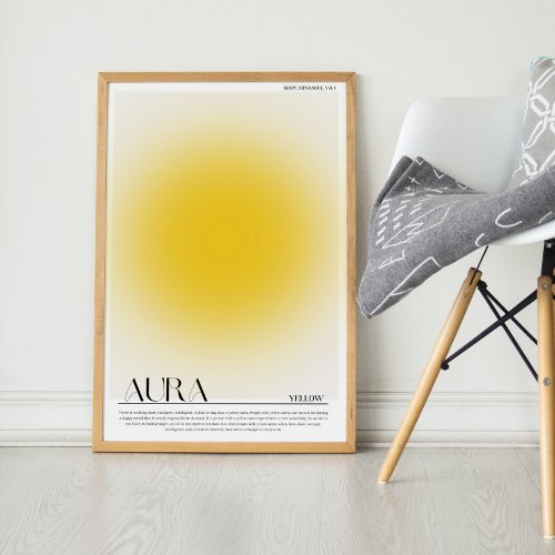 Yellow Aura Poster Aura Wall Art