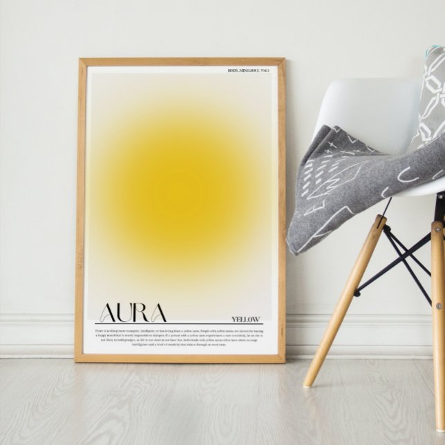 Yellow Aura Poster. Aura Wall Art (Creator Uploaded)