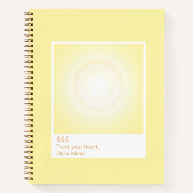 Yellow Aura Swatch Angel Number Notebook (Front)