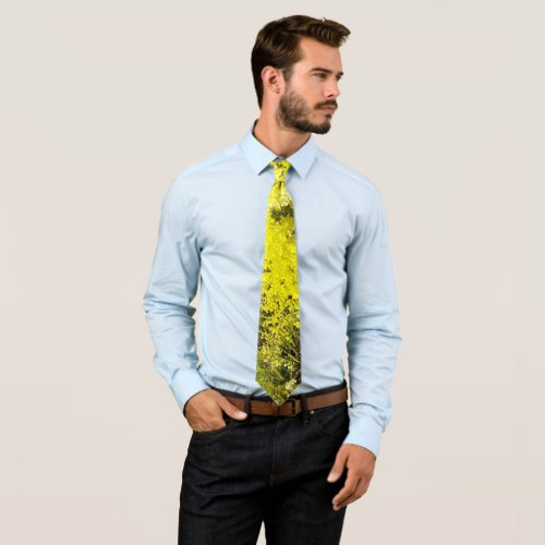 Yellow Australian Wattle Tree Neck Tie