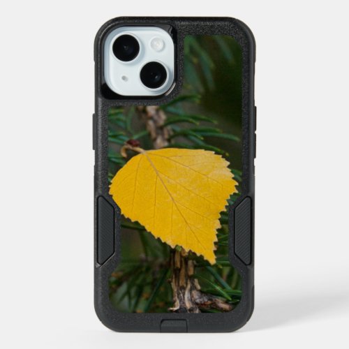 Yellow Autumn Aspen Leaf Photograph iPhone 15 Case