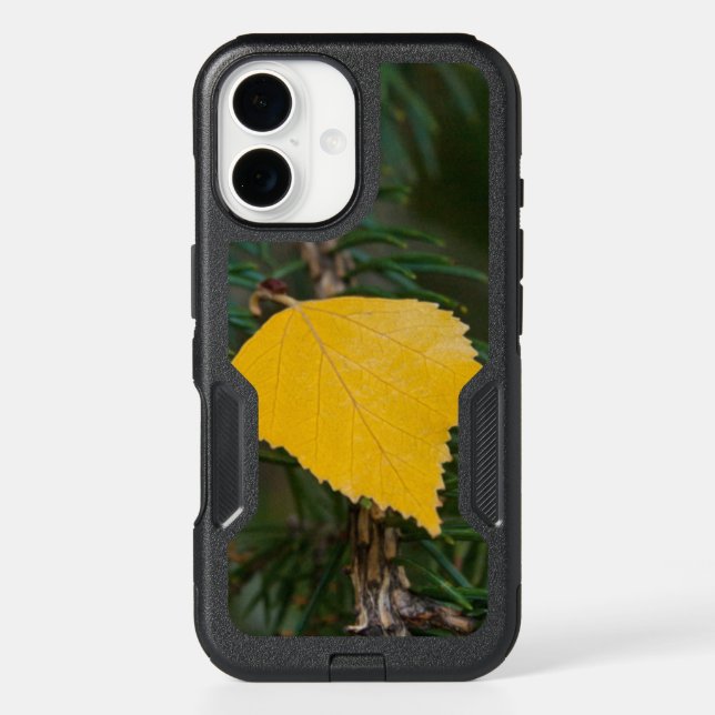 Yellow Autumn Aspen Leaf Photograph Otterbox iPhone Case (Back)